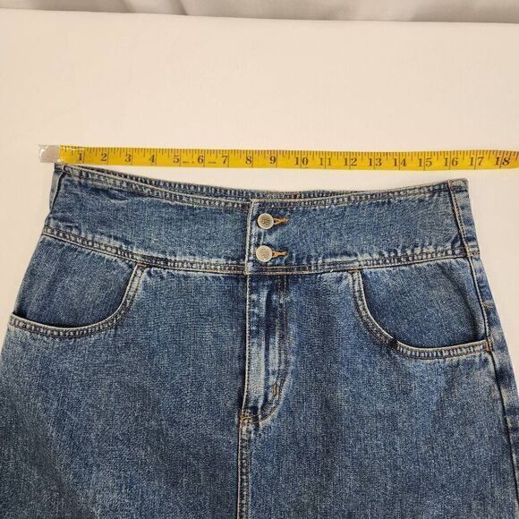 Bill Blass Size 12 Vintage Denim Blue Jean Skirt P11 - Picture 4 of 6